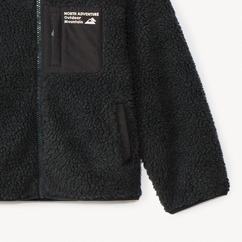 Chaqueta de sherpa con efecto de borreguito para niño 