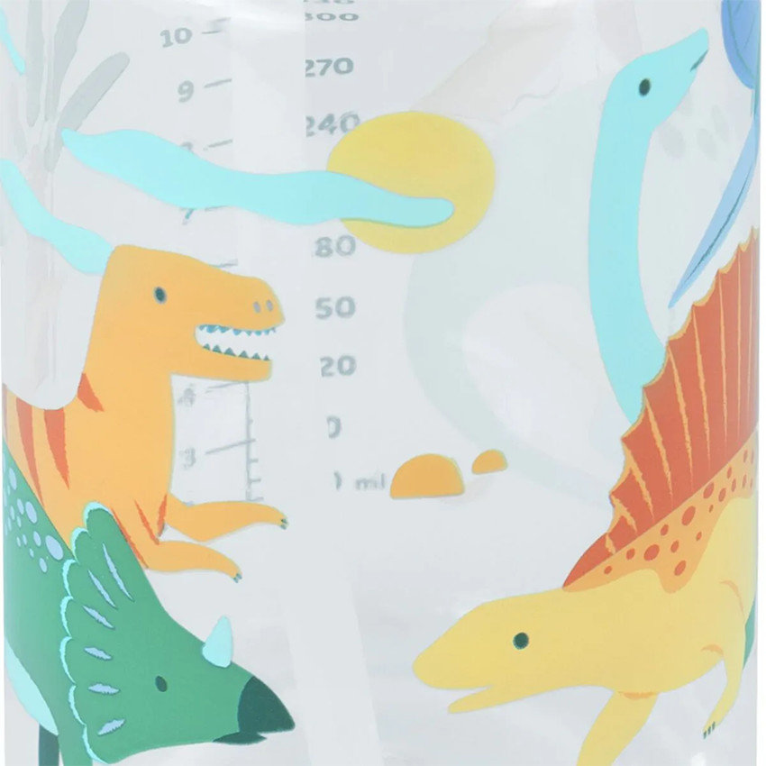 Botella con pajita 450ml Kiddie Jurassic 