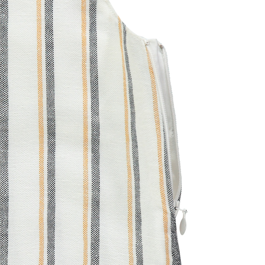 Salopette longue en toile à rayures verticales  Additional Salopette longue en toile à rayures verticales