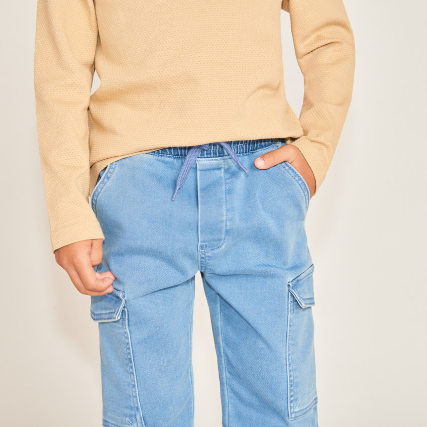 Pantalones jogger de denim para niño 
