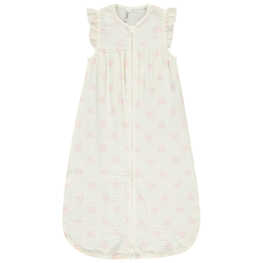 Gigoteuse con volantes TOG 0.5 impresa con corazones para niña 