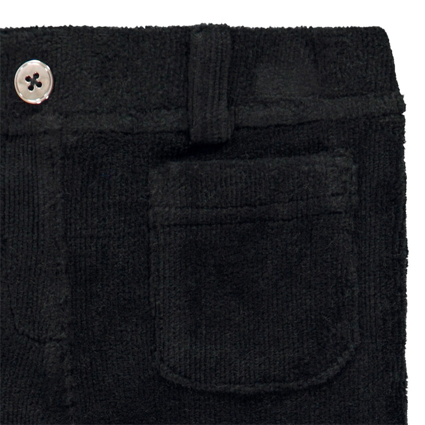 Jeggings de terciopelo lisos con bolsillos para niña 