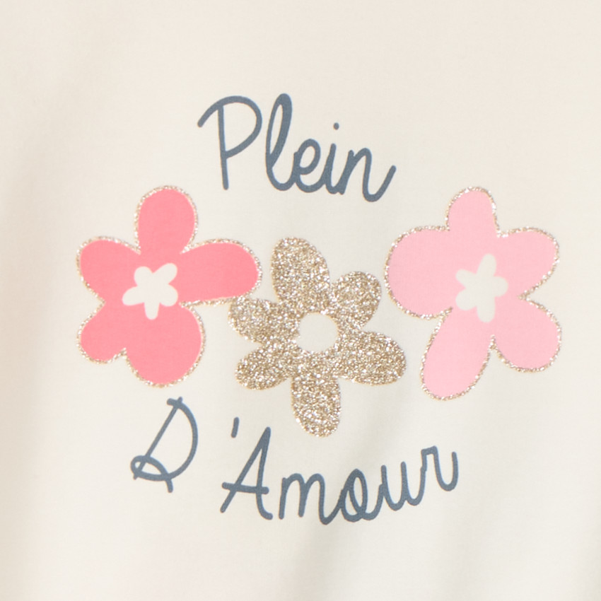 Sudadera de molleton efecto colorblock con mangas sherpa para bebé niña 