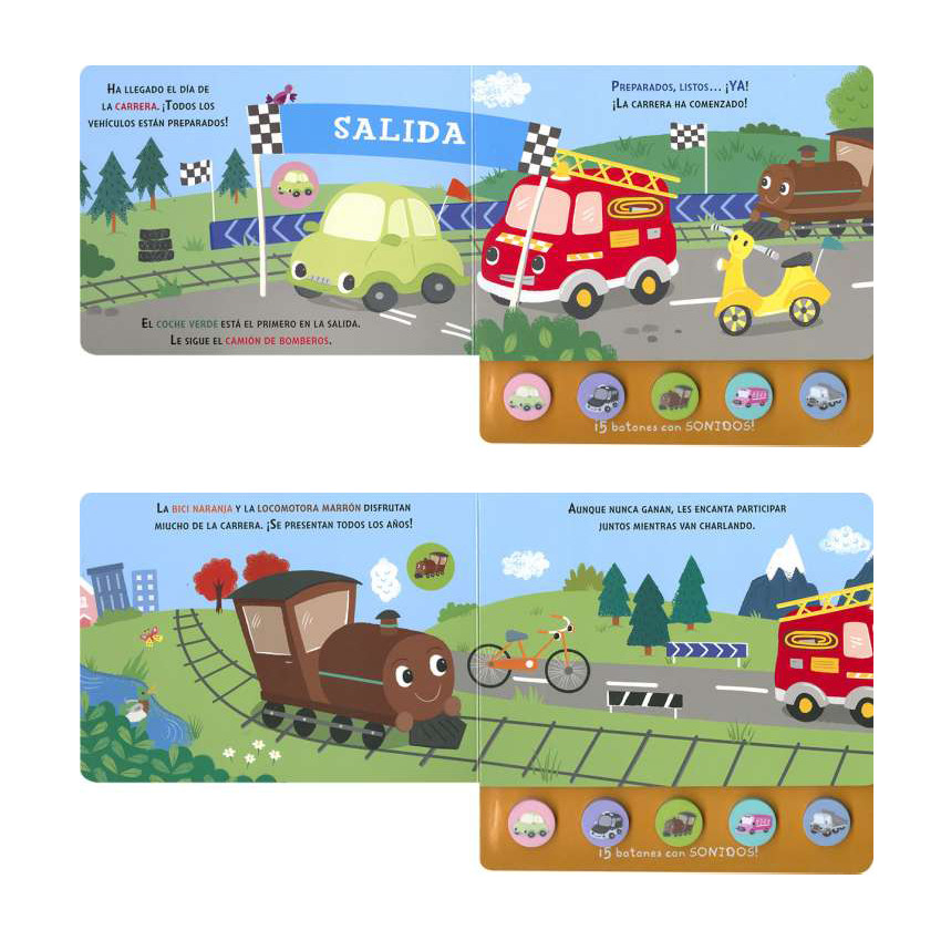 Libro con sonidos La carrera +36 meses 