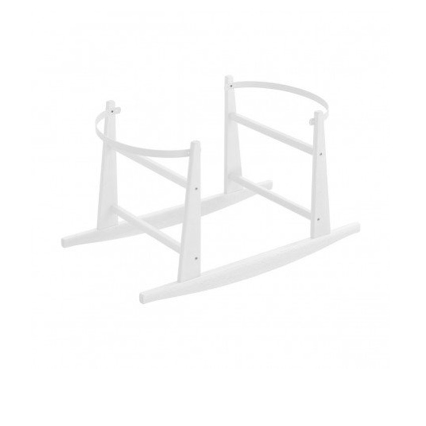 Soporte madera balancín para moisés blanco 