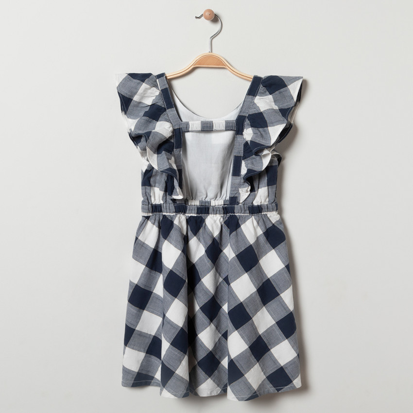 Robe manches courtes volantées pour fille 