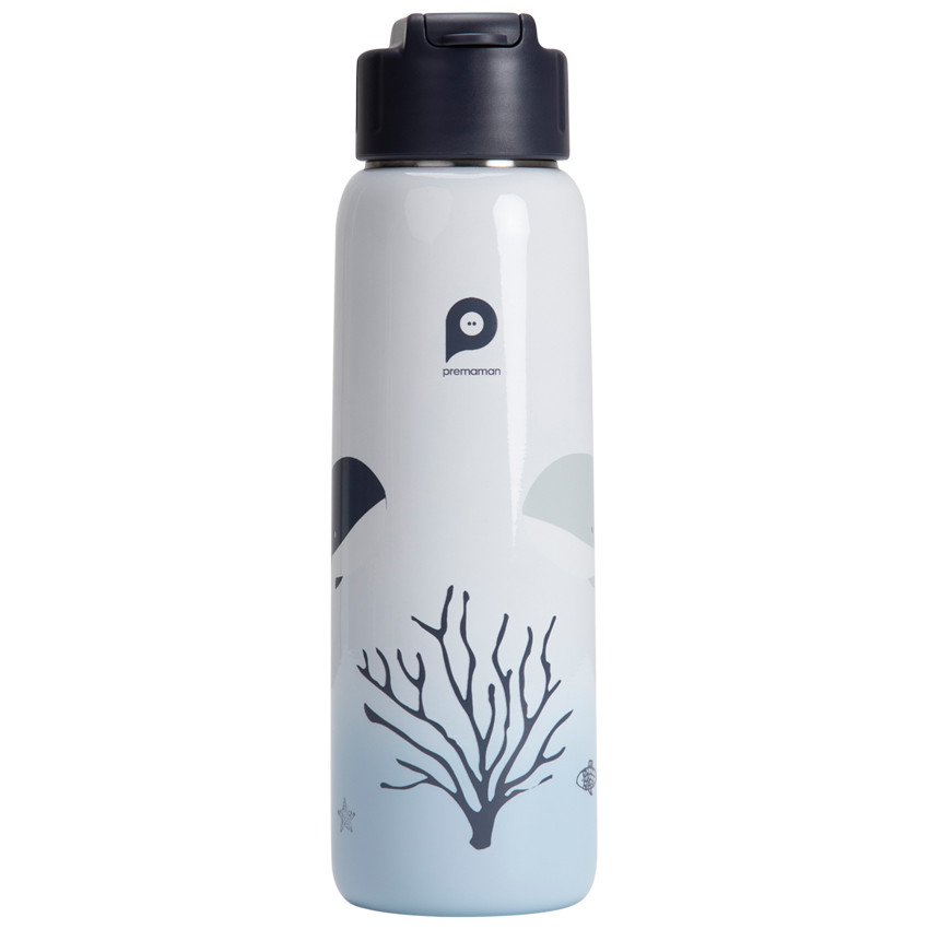 Botella de metal Pretty sea con pajita 380 ml 