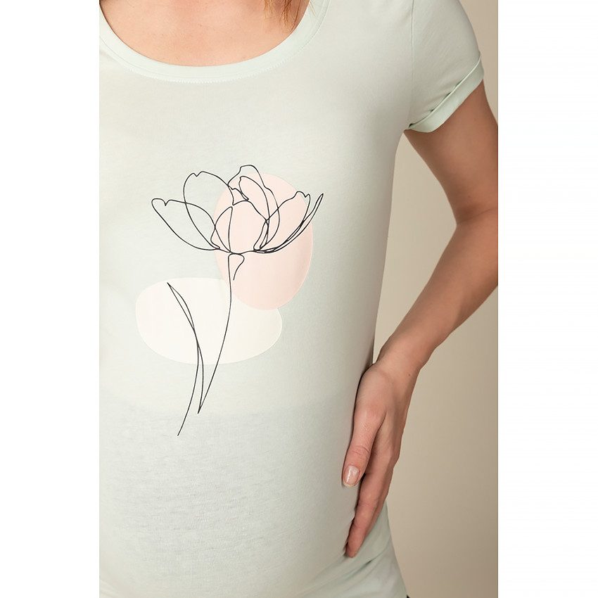 T-shirt de grossesse manches courtes printé  