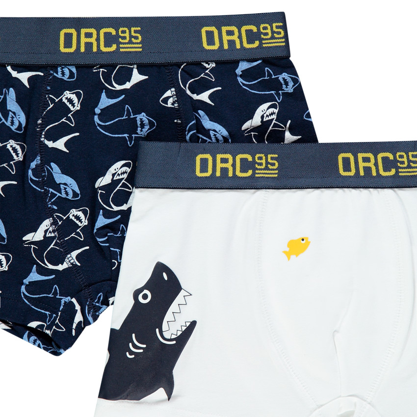 Pack de 2 bóxers estampados de tiburones para niño 