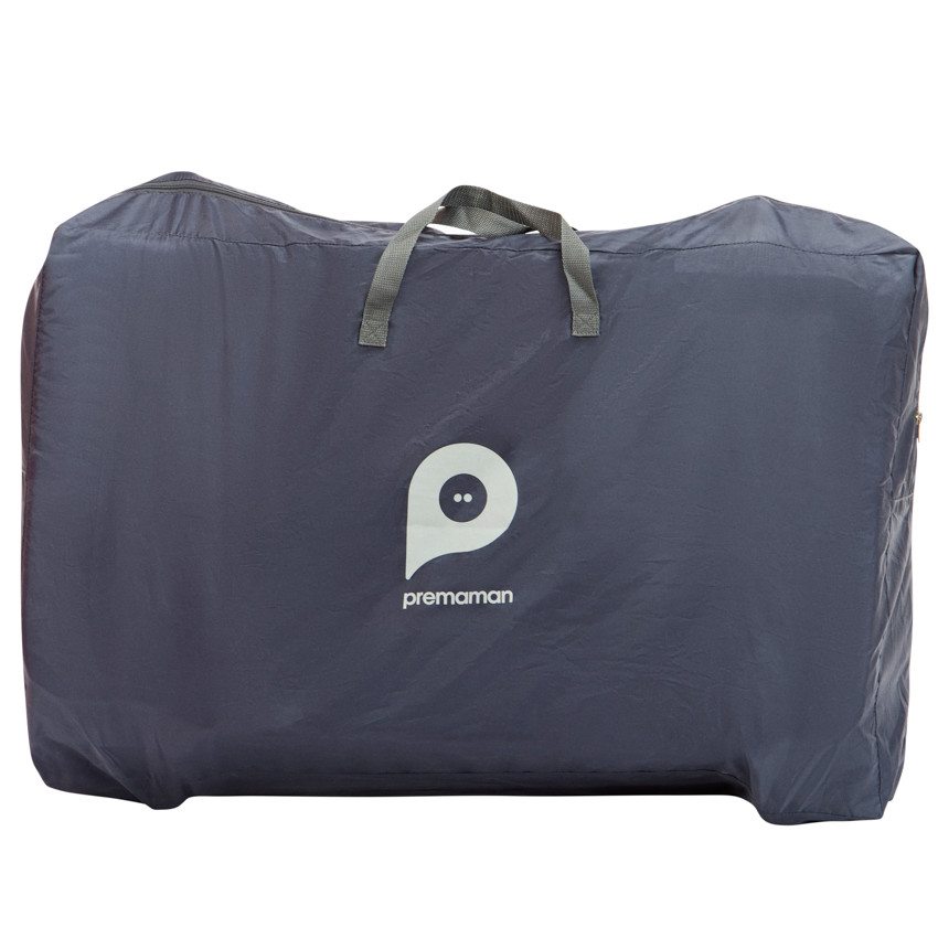 Cuna de colecho a ruedas Bisoo gris 