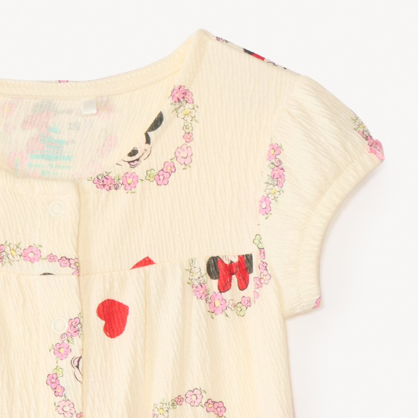 Mono corto con mangas abullonadas de Minnie Disney para niña bebé 