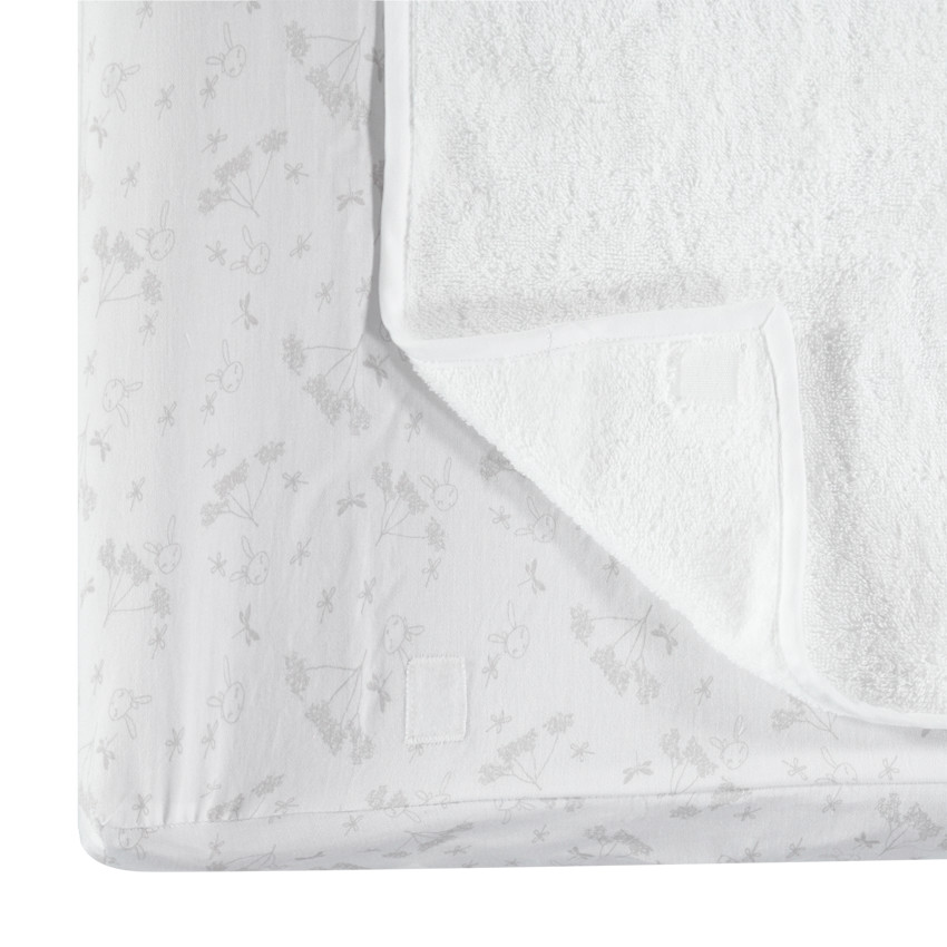 Housse de matelas à langer en satin de coton Le jardin de Lila  Additional Housse de matelas à langer en satin de coton Le jardin de Lila