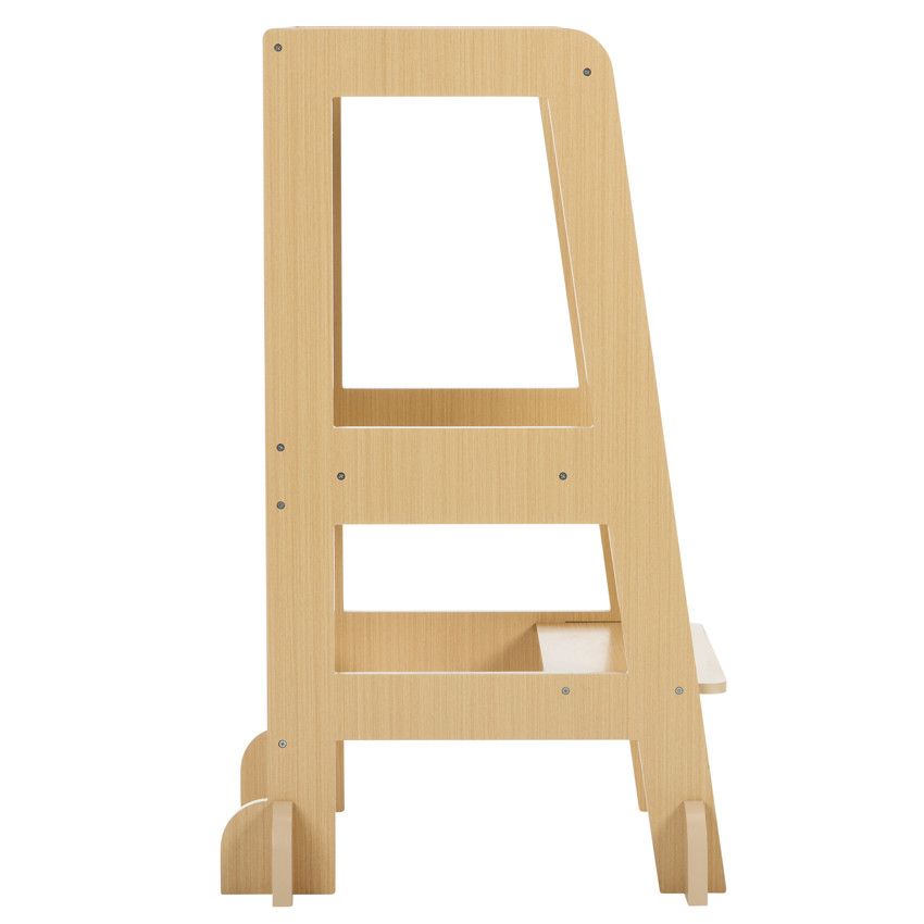 Torre de aprendizaje Premissori con pizarra negra de madera color natural 