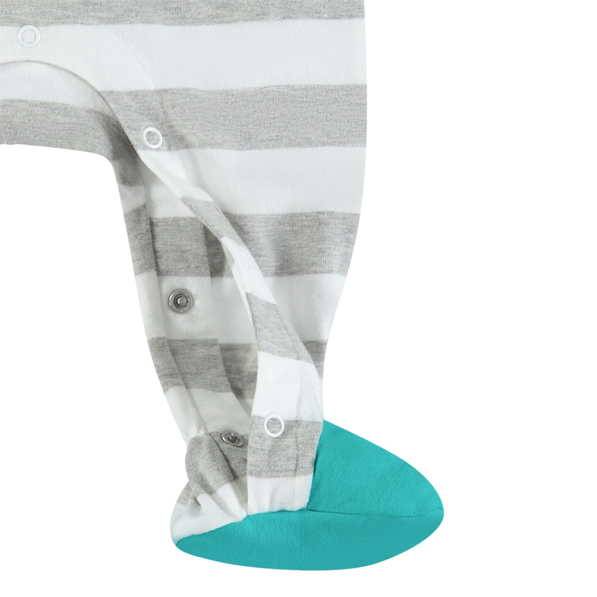 Dors-bien en jersey rayé print dinosaure surfeur   Additional Dors-bien en jersey rayé print dinosaure surfeur