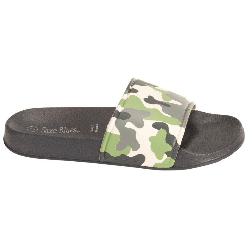 Mules con correa estampado camuflaje para niño con tira según la edad 