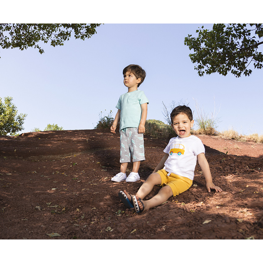 Bermudas de bebé con estampado de ballenas para niño 