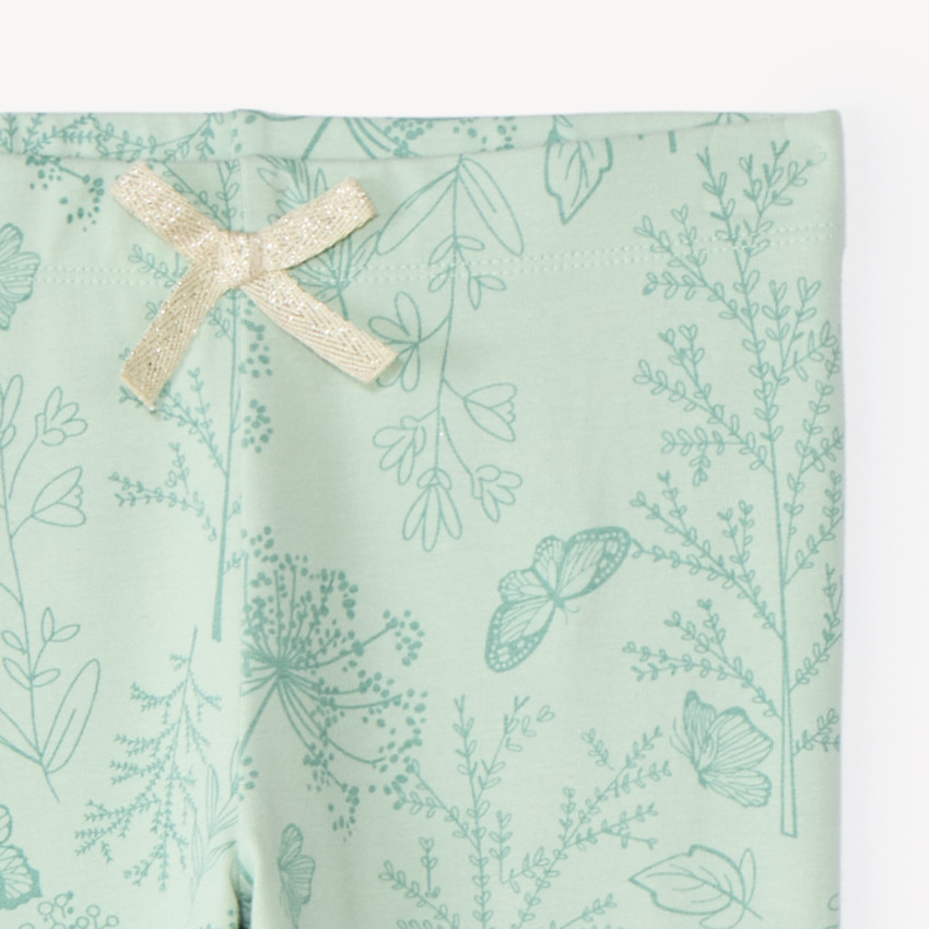 Legging de niña con estampado de flores 