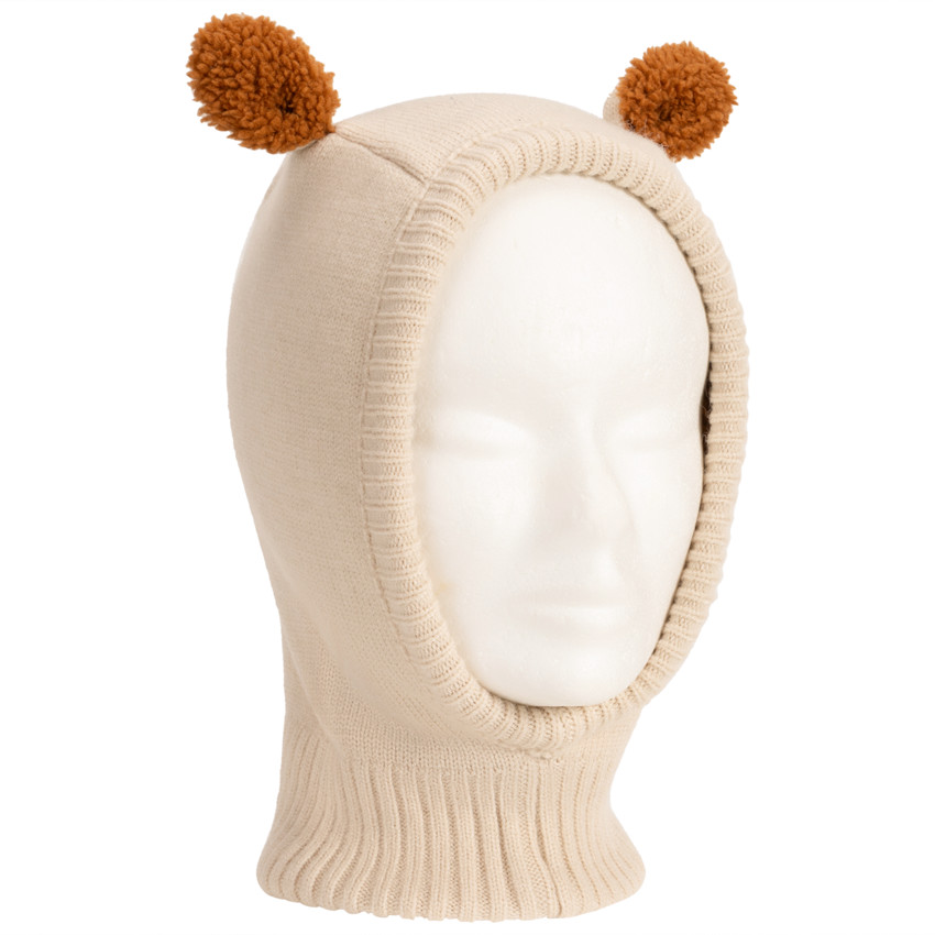 Gorro de punto con pompones divertidos para bebé niño 