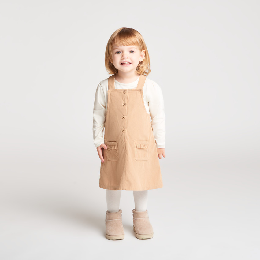 vestido bebé niña de terciopelo liso 