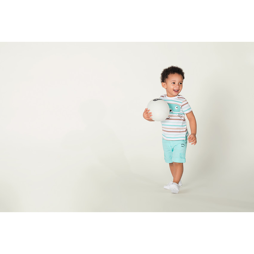 Bermudas de popelina de algodón teñido con bolsillos de fantasía 