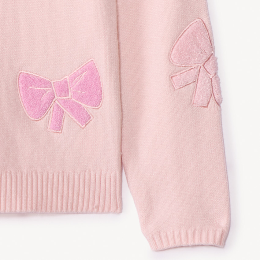 Jersey con parches de lazo para niña 