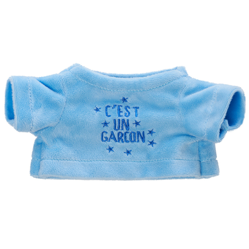 Vestido para peluche anuncio de nacimiento "es un niño" 