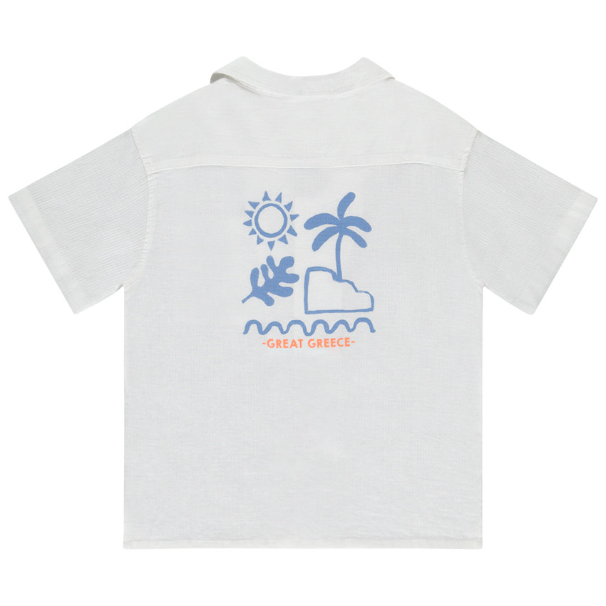 Camisa de manga corta con estampado de palmera para niño  Additional Camisa de manga corta con estampado de palmera para niño