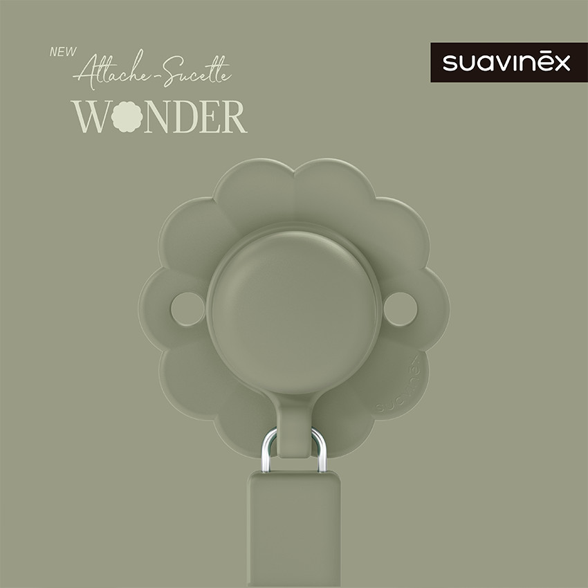 Attache-sucette en silicone Wonder hedge green  Additional Attache-sucette en silicone Wonder hedge green