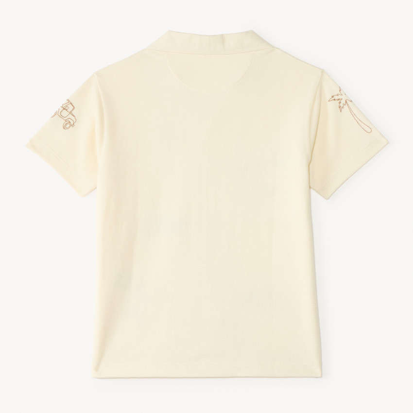 Camisa de manga corta bordada para niño 