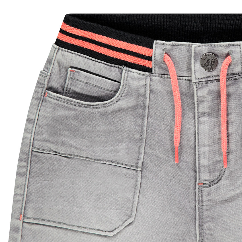 Bermudas vaqueras efecto desgastado con cintura elástica  Additional Bermudas vaqueras efecto desgastado con cintura elástica