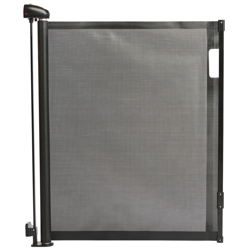 Barrera de seguridad retráctil 150 cm negro 