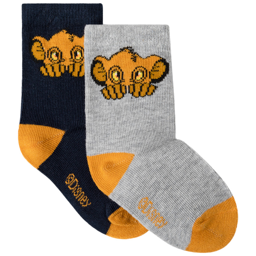 Pack de 2 pares de calcetines a juego motivo  Simba Disney 
