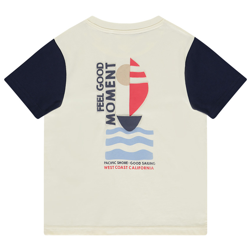 Camiseta de manga corta print velero para niño 