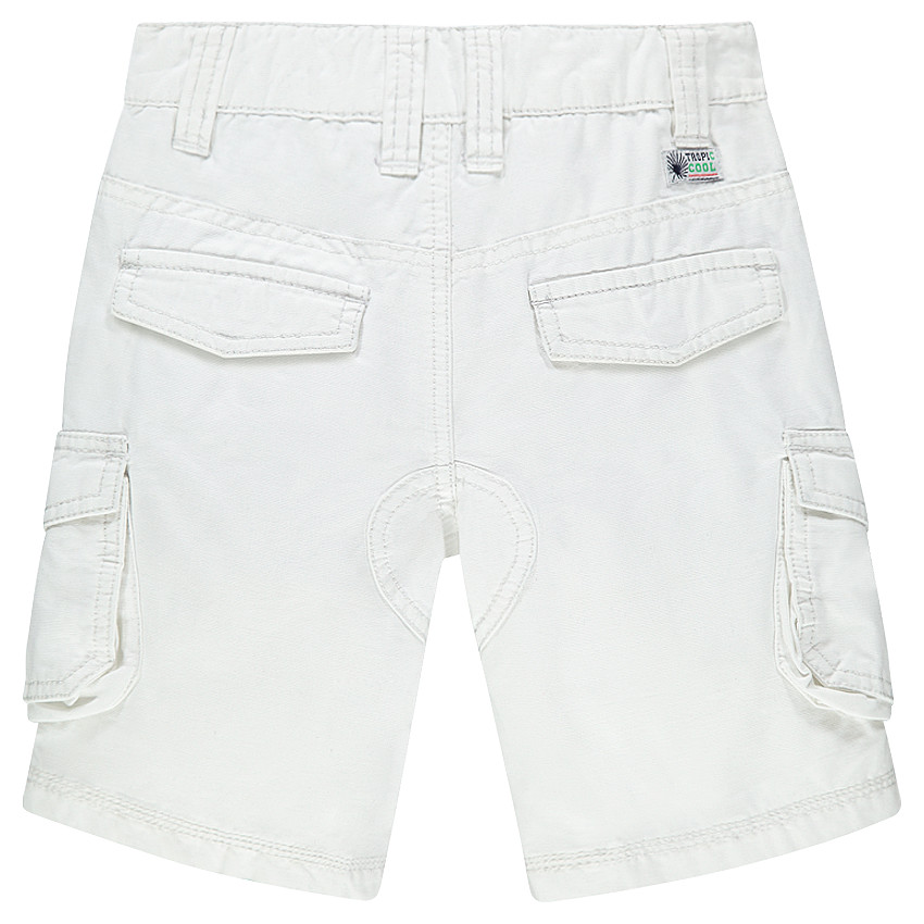 Bermudas lisos de lona con bolsillos 