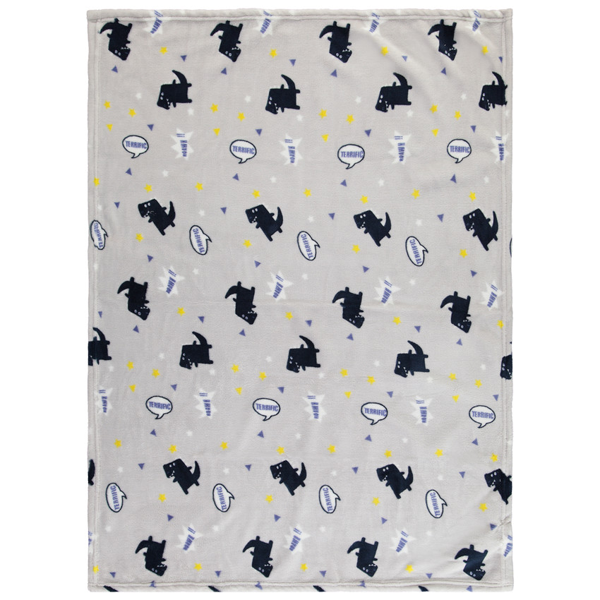 Manta de sherpa con estampado de dinosaurios  Additional Manta de sherpa con estampado de dinosaurios