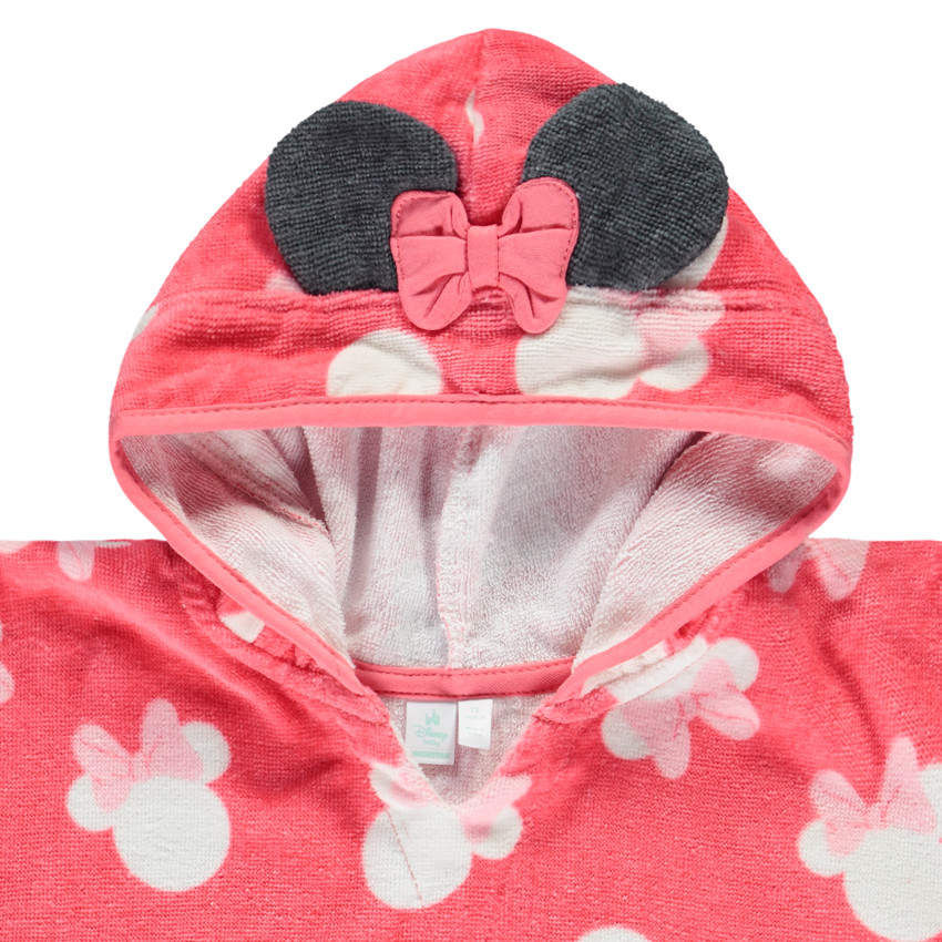 Poncho de baño divertido con estampado de Minnie Disney para bebé niña 