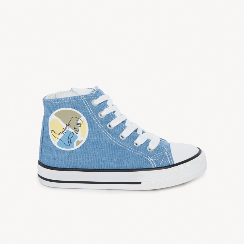 Zapatillas de lona altas efecto vaquero para niño 