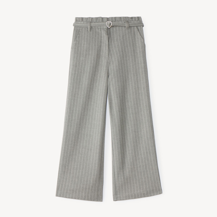 Pantalón de niña de felpa con corazón de strass. 