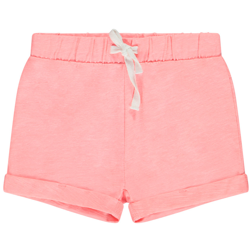 Short liso en jersey slub para bebé niña 