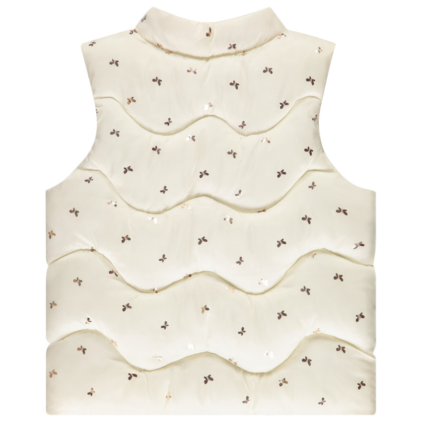 Doudoune sin mangas estampada de mariposa para bebé niña 