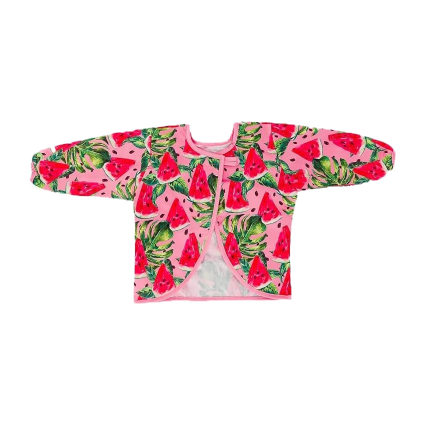 Babero impermeable de manga larga estampado sandías 