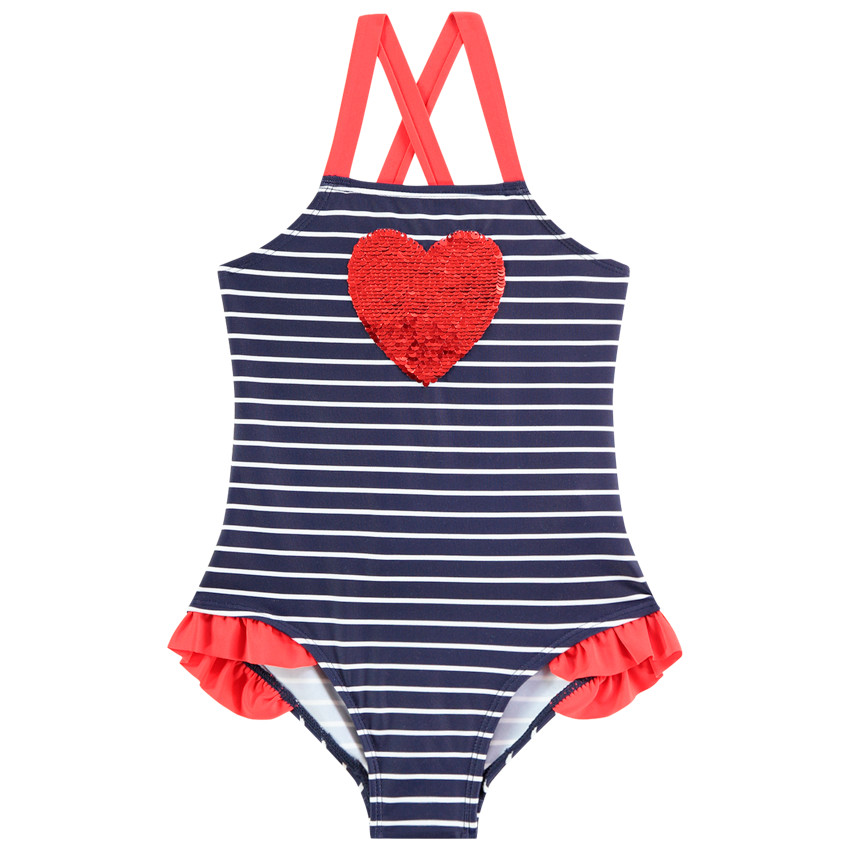Maillot de bain 1 pièce avec sequins magiques pour fille 