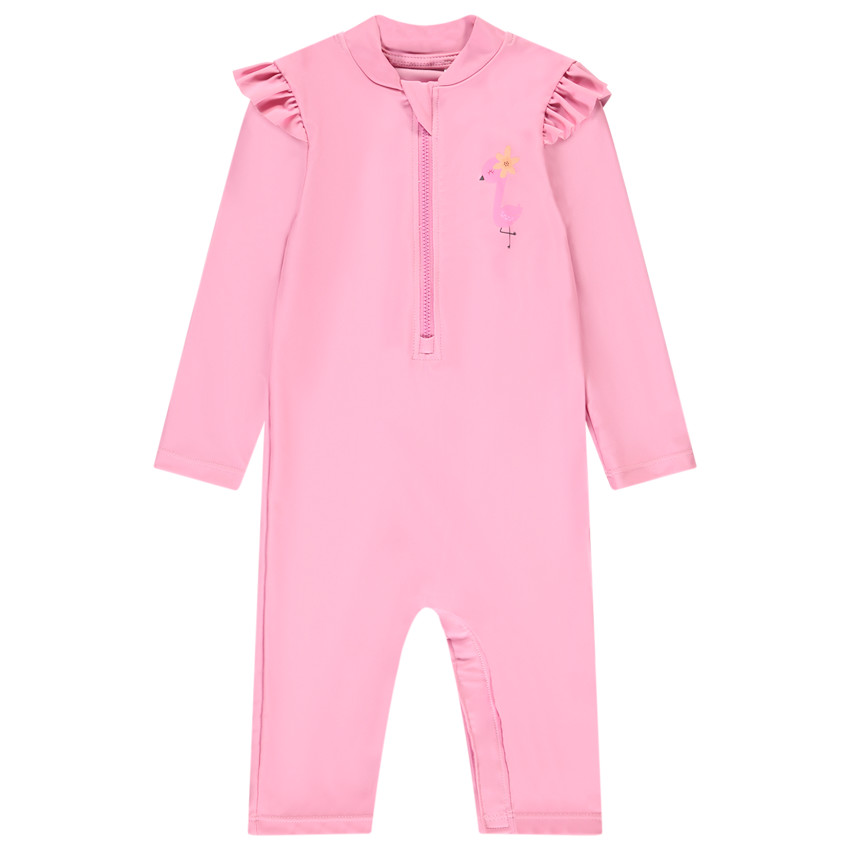 Pelele de baño anti-UV con estampado de flamencos para bebé niña 