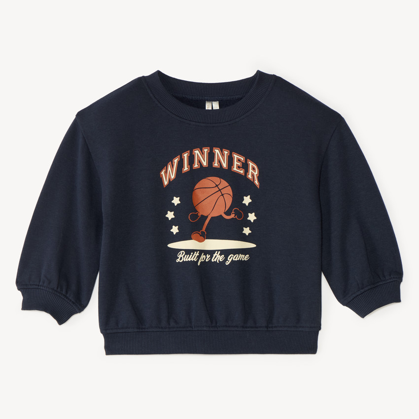 Sudadera de felpa oversize para bebé niño con estampado divertido 