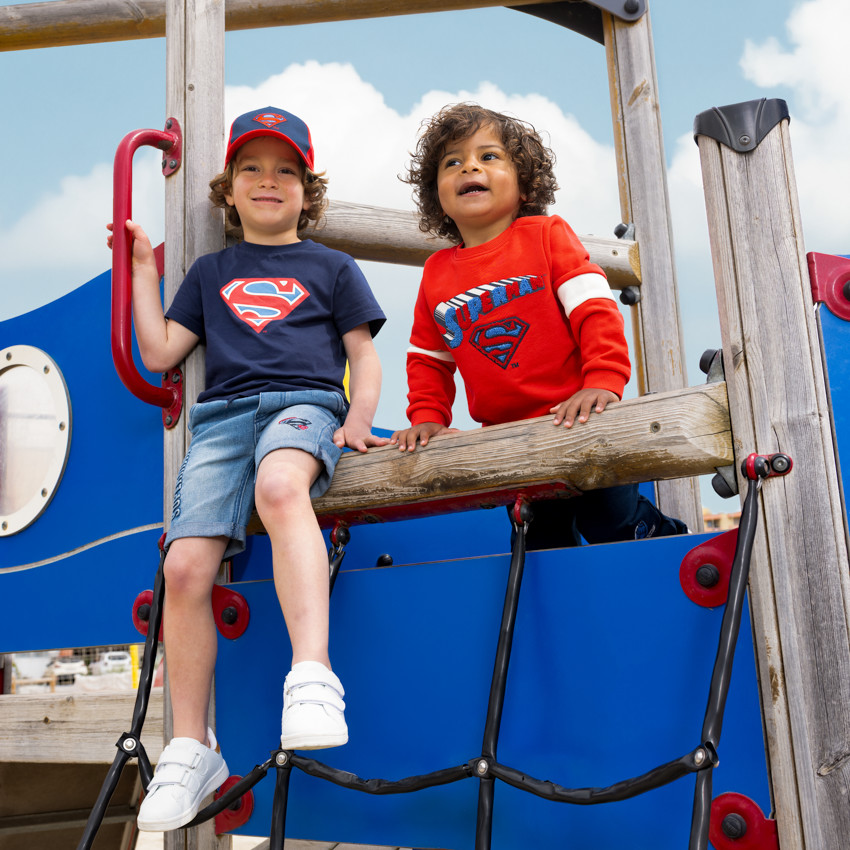 Bermudas efecto denim Superman Warner para niño 