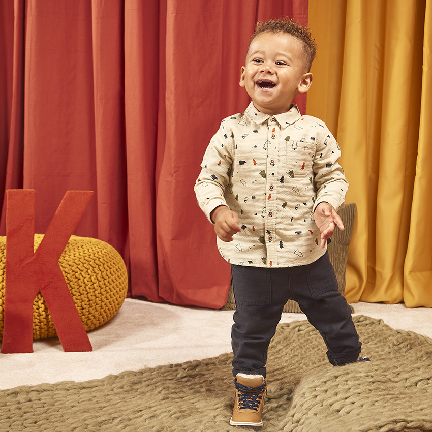 Chemise manches longues imprimé forêt pour bébé garçon 