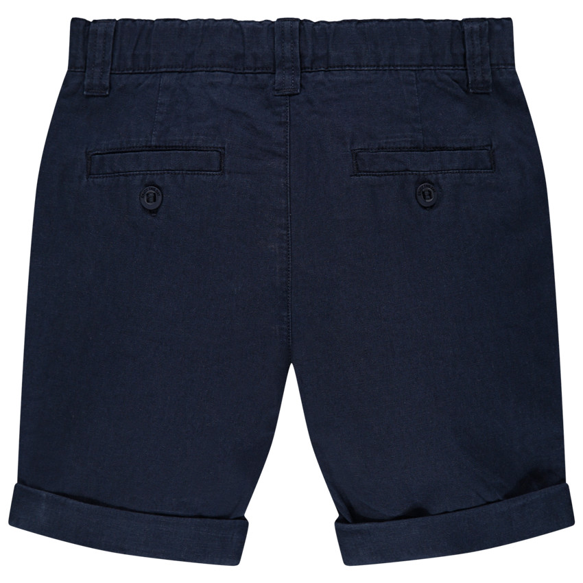 Bermudas lisas de algodón con 2 bolsillos italianos 