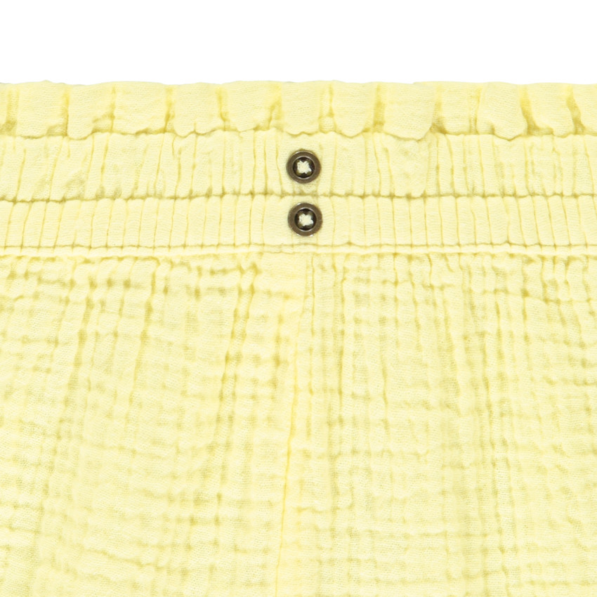 Short uni de gasa doble para niña 