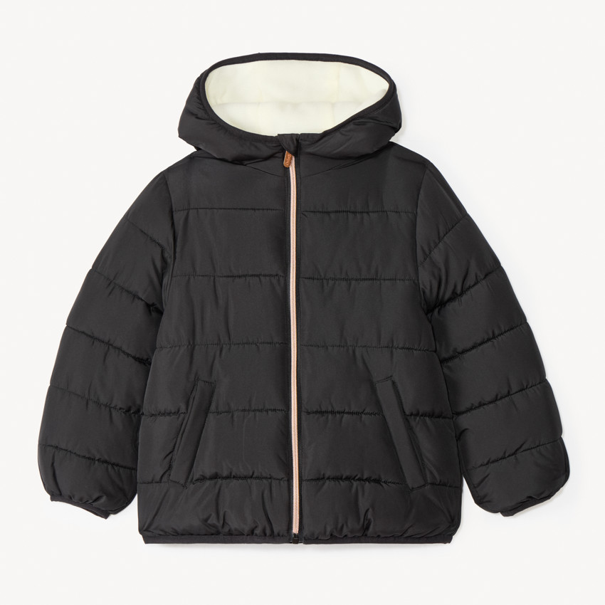 Plumífero acolchado con forro micropolar para niña 