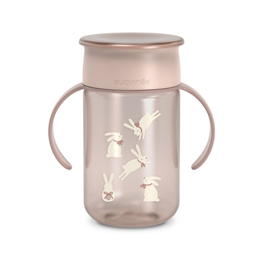 Vaso de aprendizaje 360º 340ml Wonderland Rosa +12M 